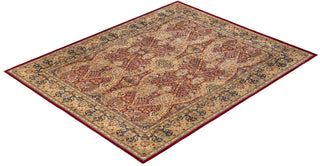 Traditional Mogul Red Wool Area Rug 8' 2" x 10' 2" - Solo Rugs