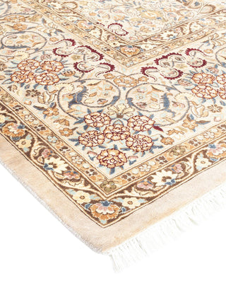 Traditional Mogul Ivory Wool Area Rug 8' 1" x 10' 0" - Solo Rugs
