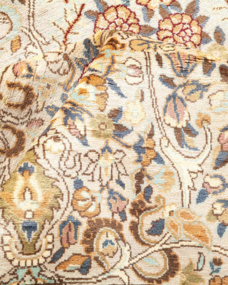 Traditional Mogul Ivory Wool Area Rug 8' 1" x 10' 0" - Solo Rugs