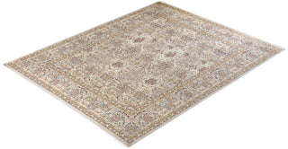 Traditional Mogul Ivory Wool Area Rug 8' 1" x 10' 0" - Solo Rugs