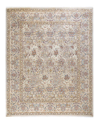 Traditional Mogul Ivory Wool Area Rug 8' 1" x 10' 0" - Solo Rugs