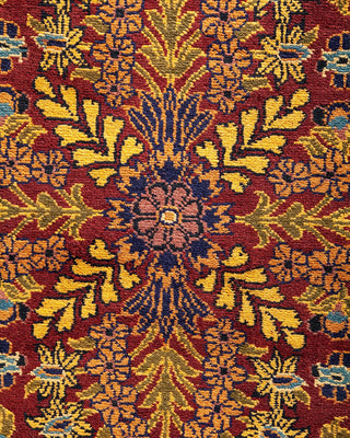 Traditional Mogul Red Wool Area Rug 8' 1" x 10' 2" - Solo Rugs