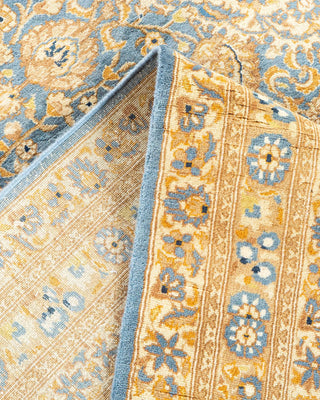 Traditional Mogul Light Blue Wool Area Rug 7' 10" x 9' 8" - Solo Rugs