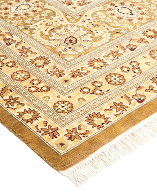 Traditional Mogul Green Wool Area Rug 8' 1" x 10' 5" - Solo Rugs