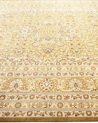 Traditional Mogul Green Wool Area Rug 8' 1" x 10' 5" - Solo Rugs