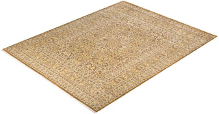 Traditional Mogul Green Wool Area Rug 8' 1" x 10' 5" - Solo Rugs