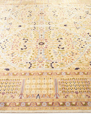 Traditional Mogul Ivory Wool Area Rug 8' 1" x 10' 6" - Solo Rugs