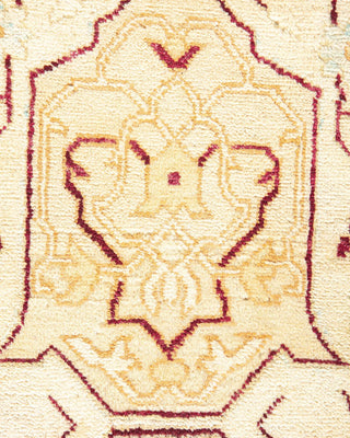 Traditional Mogul Ivory Wool Area Rug 9' 1" x 12' 0" - Solo Rugs