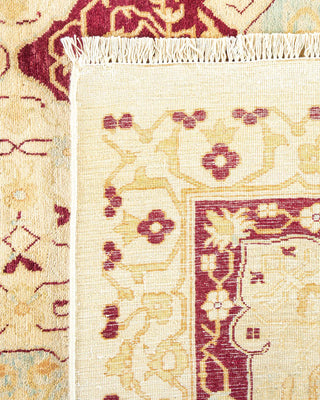 Traditional Mogul Ivory Wool Area Rug 9' 1" x 12' 0" - Solo Rugs