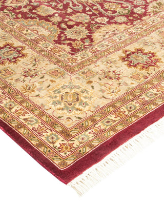 Traditional Mogul Orange Wool Area Rug 6' 1" x 9' 7" - Solo Rugs