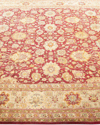 Traditional Mogul Orange Wool Area Rug 6' 1" x 9' 7" - Solo Rugs