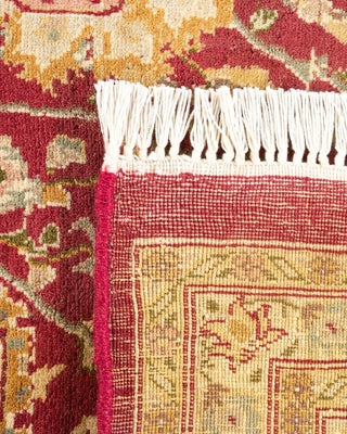 Traditional Mogul Orange Wool Area Rug 6' 1" x 9' 7" - Solo Rugs