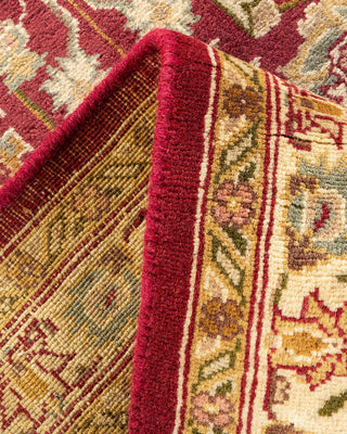 Traditional Mogul Orange Wool Area Rug 6' 1" x 9' 7" - Solo Rugs