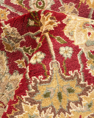 Traditional Mogul Orange Wool Area Rug 6' 1" x 9' 7" - Solo Rugs