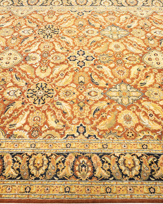 Traditional Mogul Orange Wool Area Rug 6' 1" x 8' 10" - Solo Rugs