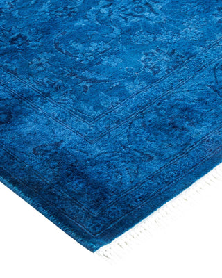 Contemporary Fine Vibrance Blue Wool Runner 2' 7" x 8' 2" - Solo Rugs