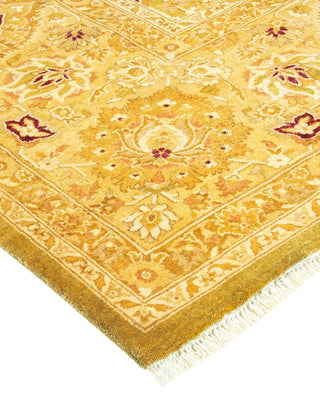 Traditional Mogul Green Wool Area Rug 10' 3" x 17' 1" - Solo Rugs