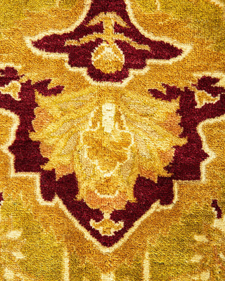 Traditional Mogul Green Wool Area Rug 10' 3" x 17' 1" - Solo Rugs