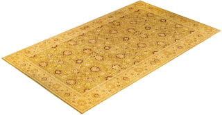 Traditional Mogul Green Wool Area Rug 10' 3" x 17' 1" - Solo Rugs