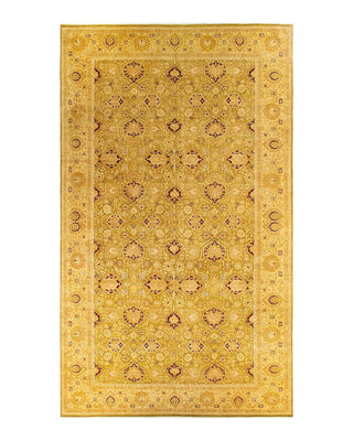 Traditional Mogul Green Wool Area Rug 10' 3" x 17' 1" - Solo Rugs