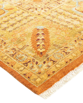 Traditional Mogul Brown Wool Area Rug 9' 10" x 16' 6" - Solo Rugs