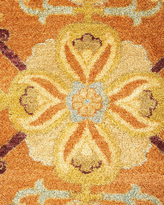 Traditional Mogul Brown Wool Area Rug 9' 10" x 16' 6" - Solo Rugs