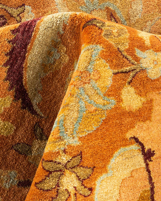 Traditional Mogul Brown Wool Area Rug 9' 10" x 16' 6" - Solo Rugs
