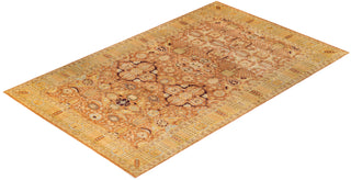Traditional Mogul Brown Wool Area Rug 9' 10" x 16' 6" - Solo Rugs