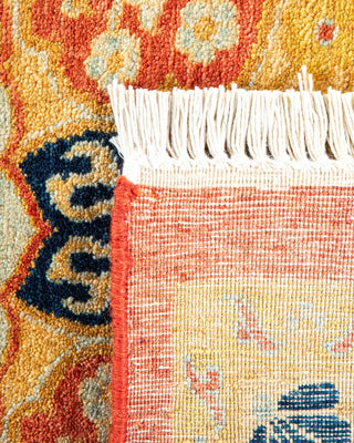 Traditional Mogul Orange Wool Area Rug 8' 2" x 10' 5" - Solo Rugs