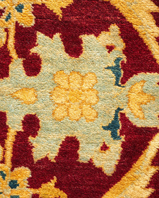 Traditional Mogul Red Wool Area Rug 8' 2" x 10' 1" - Solo Rugs