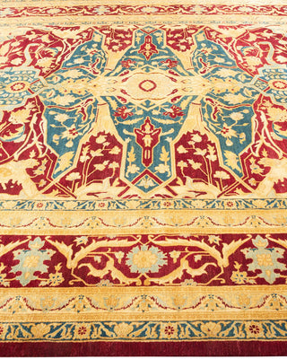 Traditional Mogul Red Wool Area Rug 8' 2" x 10' 1" - Solo Rugs