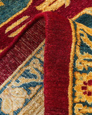 Traditional Mogul Red Wool Area Rug 8' 2" x 10' 1" - Solo Rugs