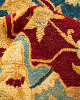 Traditional Mogul Red Wool Area Rug 8' 2" x 10' 1" - Solo Rugs