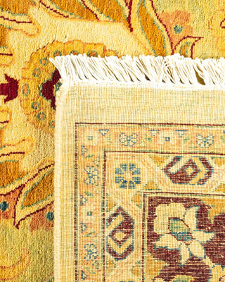 Traditional Mogul Green Wool Area Rug 8' 1" x 9' 10" - Solo Rugs