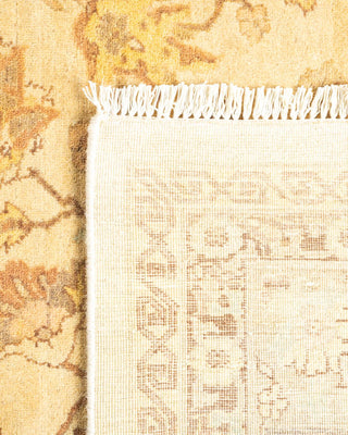 Traditional Mogul Ivory Wool Area Rug 6' 1" x 9' 3" - Solo Rugs