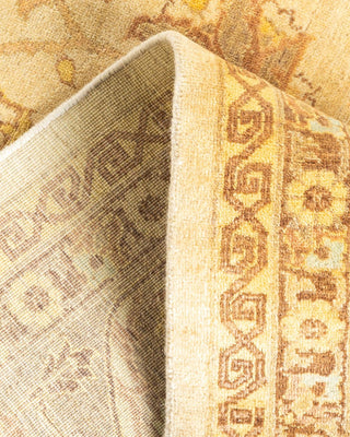 Traditional Mogul Ivory Wool Area Rug 6' 1" x 9' 3" - Solo Rugs