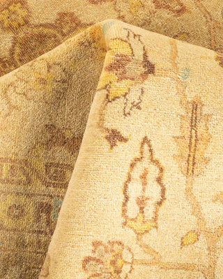 Traditional Mogul Ivory Wool Area Rug 6' 1" x 9' 3" - Solo Rugs