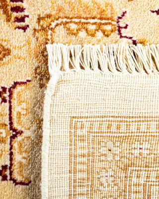 Traditional Mogul Ivory Wool Area Rug 6' 1" x 8' 7" - Solo Rugs