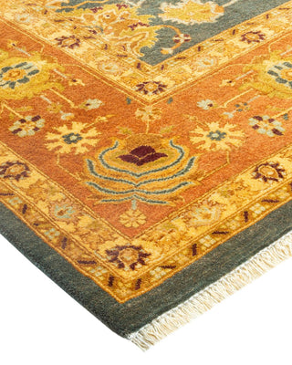 Traditional Mogul Gray Wool Area Rug 6' 1" x 9' 0" - Solo Rugs