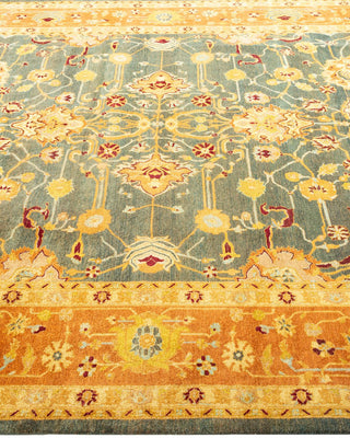 Traditional Mogul Gray Wool Area Rug 6' 1" x 9' 0" - Solo Rugs