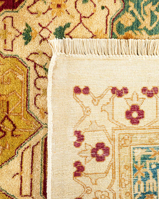 Traditional Mogul Ivory Wool Area Rug 9' 2" x 12' 0" - Solo Rugs