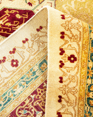 Traditional Mogul Ivory Wool Area Rug 9' 2" x 12' 0" - Solo Rugs