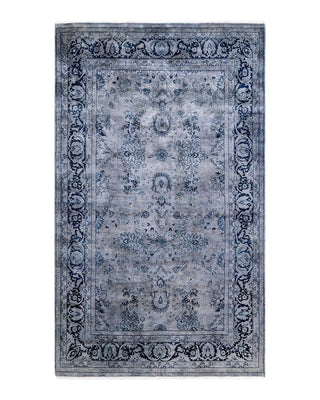 Contemporary Fine Vibrance Gray Wool Area Rug 4' 6" x 7' 5" - Solo Rugs