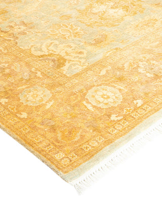 Traditional Mogul Light Blue Wool Area Rug 4' 1" x 6' 2" - Solo Rugs