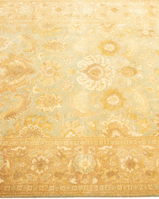 Traditional Mogul Light Blue Wool Area Rug 4' 1" x 6' 2" - Solo Rugs
