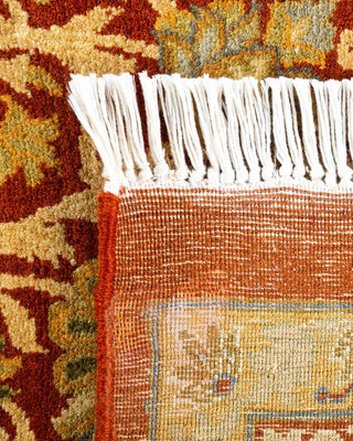 Traditional Mogul Orange Wool Area Rug 9' 1" x 11' 10" - Solo Rugs