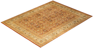 Traditional Mogul Orange Wool Area Rug 9' 1" x 11' 10" - Solo Rugs