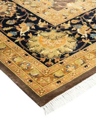 Traditional Mogul Brown Wool Area Rug 8' 1" x 10' 0" - Solo Rugs