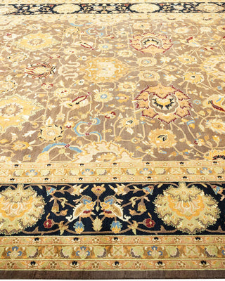 Traditional Mogul Brown Wool Area Rug 8' 1" x 10' 0" - Solo Rugs