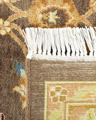 Traditional Mogul Brown Wool Area Rug 8' 1" x 10' 0" - Solo Rugs